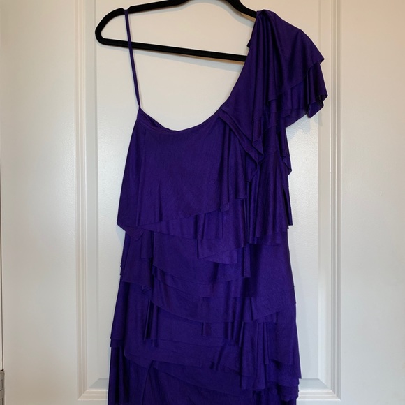 BCBG One Shoulder Ruffle Dress - Picture 4 of 5